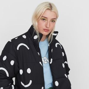 Lazy Oaf Happy Sad Short Puffer Jacket